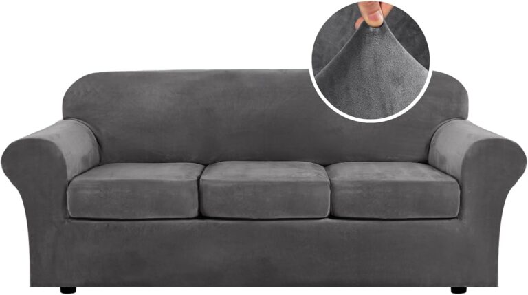 H.VERSAILTEX 4 Pieces Thick Velvet Sofa Covers Couch Covers : Why It’s Trending in Organization (Closet Storage & Organization)
