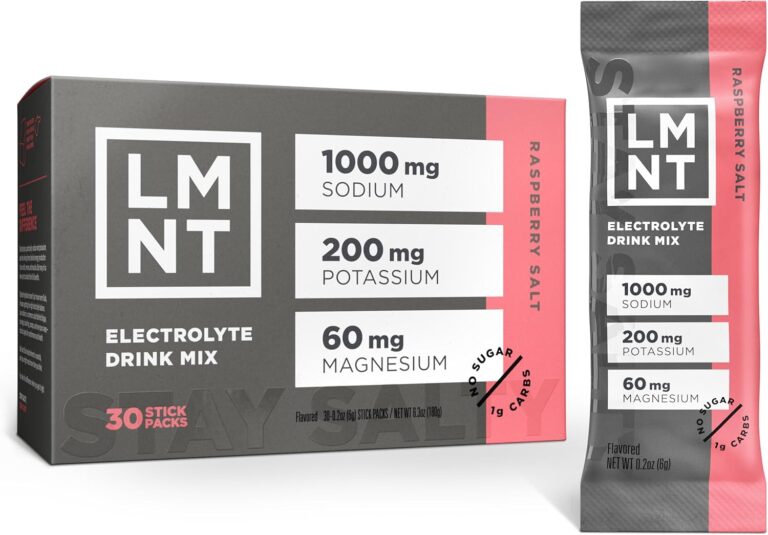 LMNT Zero Sugar Electrolytes – Raspberry Salt | Drink Mix | : Why It’s Trending in Health & Wellness (Vitamins & Supplements)