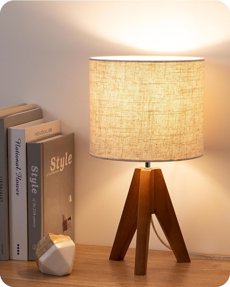 EDISHINE Tripod Table Lamp, Small Cute Bedside Lamp with Lin: Why It’s Trending in Home Decor (Throw Pillows & Covers)