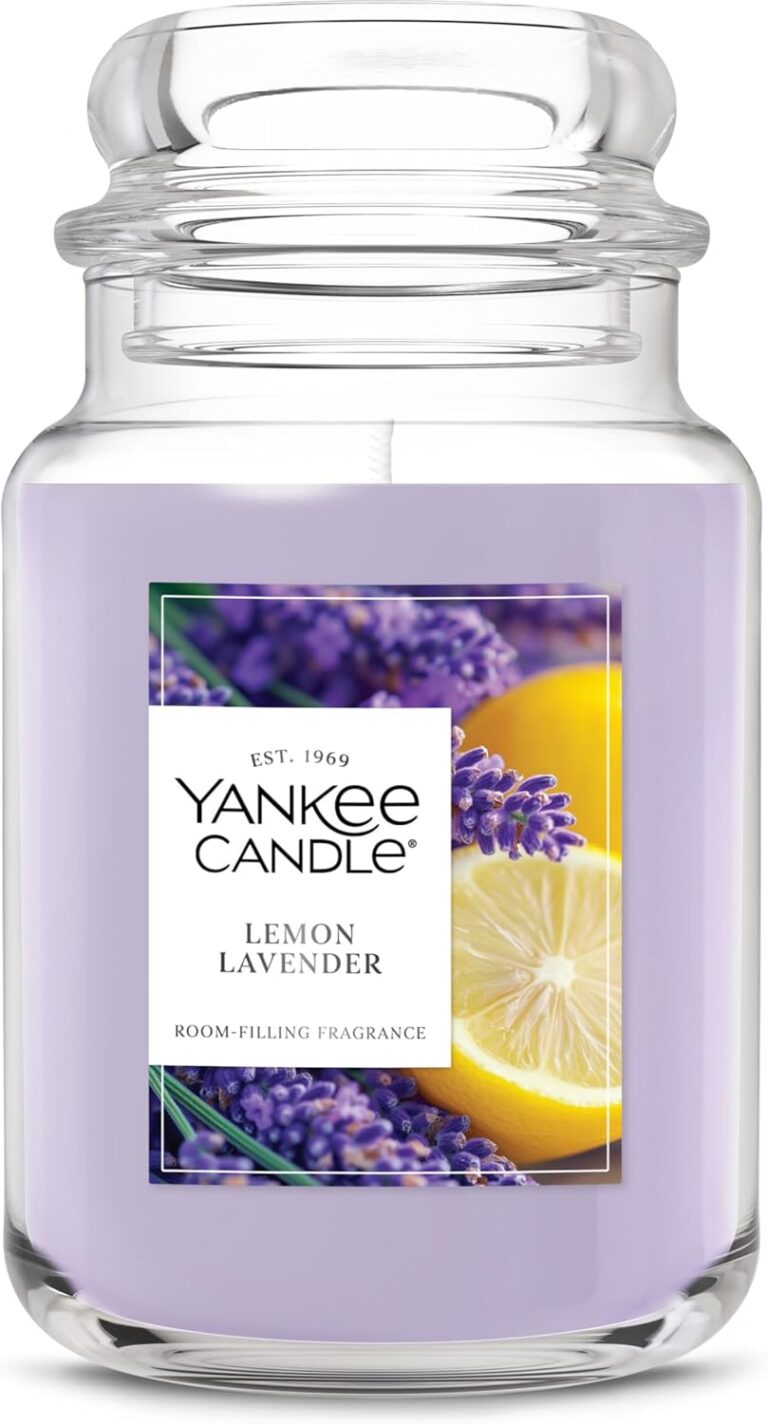 Yankee Candle Lemon Lavender Scented Candle, 22oz Large Jar : Why It’s Trending in Self-Care & Cozy (Candles)