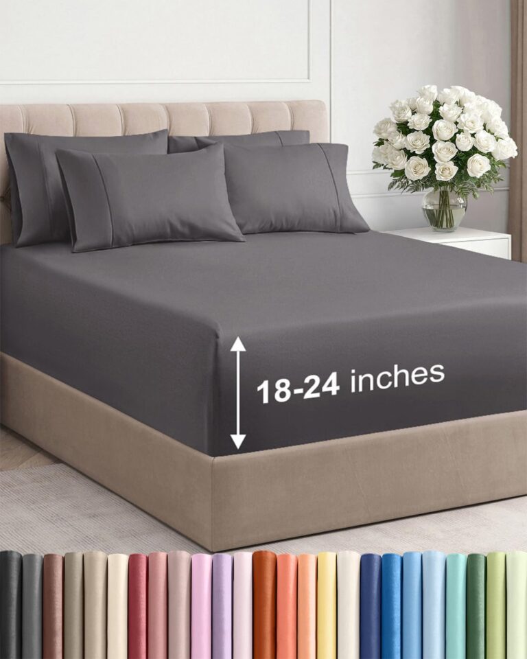 Extra Deep Queen Sheet Set – 6 Piece Breathable and Cooling : Why It’s Trending in Home Decor (Bedding)
