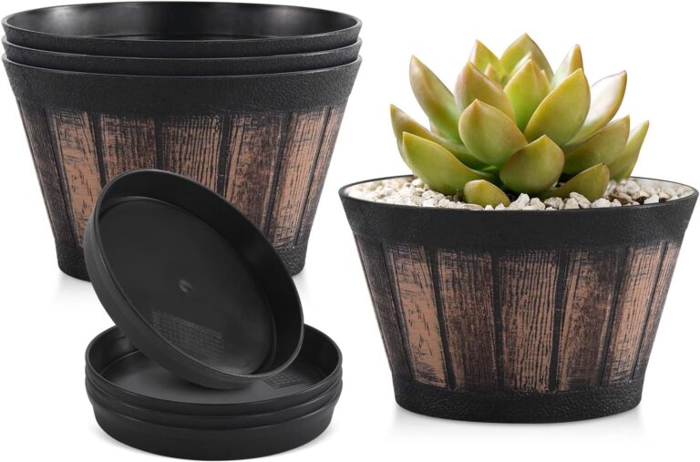 Quarut 6 inch Brown Barrel Planters with Drainage Holes &amp: Why It’s Trending in Garden & Outdoor