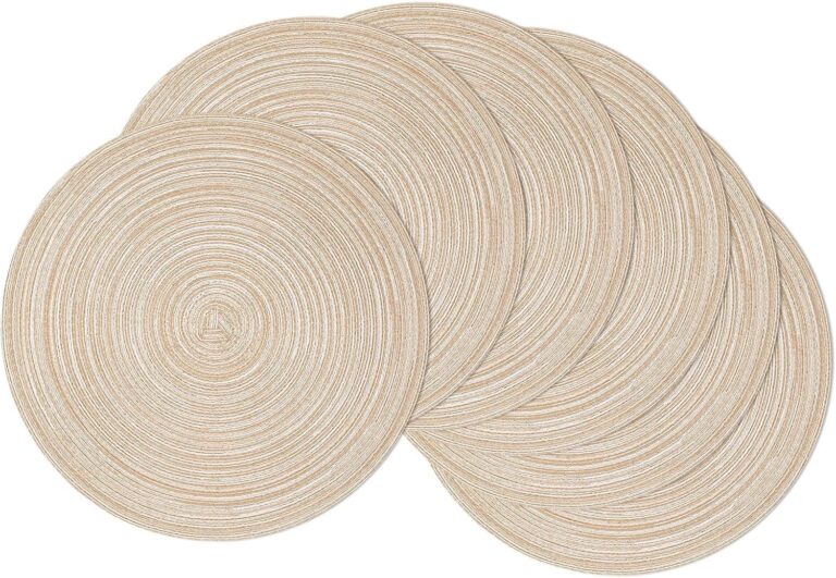 SHACOS Round Placemats Set of 6 Cotton Polyester Braided Pla: Why It’s Trending in Kitchen Essentials