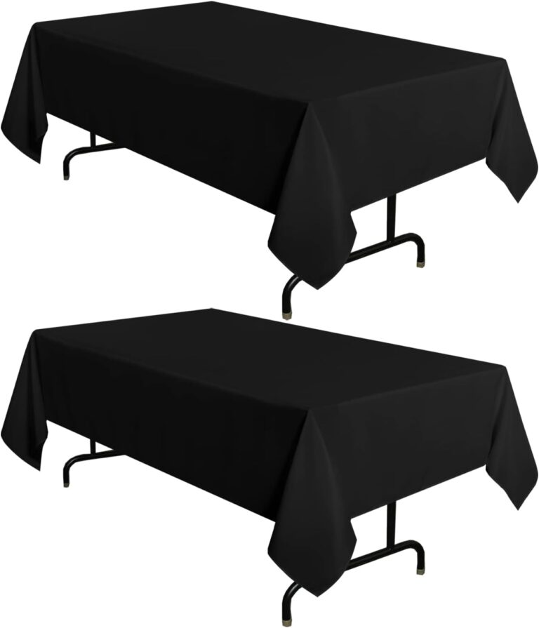 sancua 2 Pack Black Tablecloth 60 x 102 Inch, Rectangle 6 Fe: Why It’s Trending in Kitchen Essentials