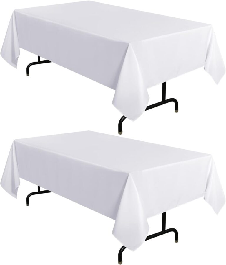 sancua 2 Pack White Tablecloth 60 x 102 Inch, Rectangle 6 Fe: Why It’s Trending in Kitchen Essentials