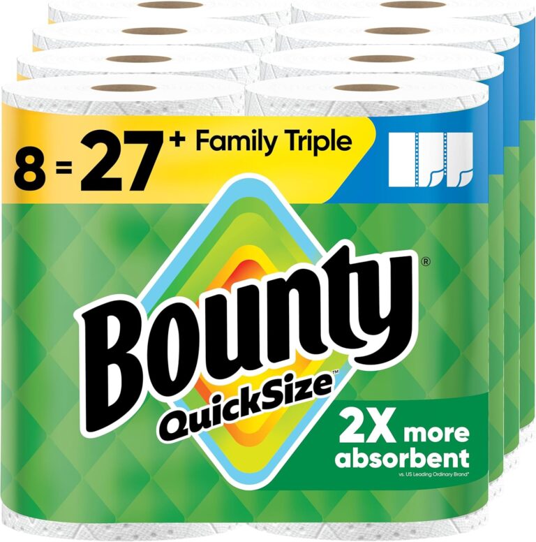 Bounty Quick-Size Paper Towels, White, 8 Family Triple Rolls: Why It’s Trending in Home Decor