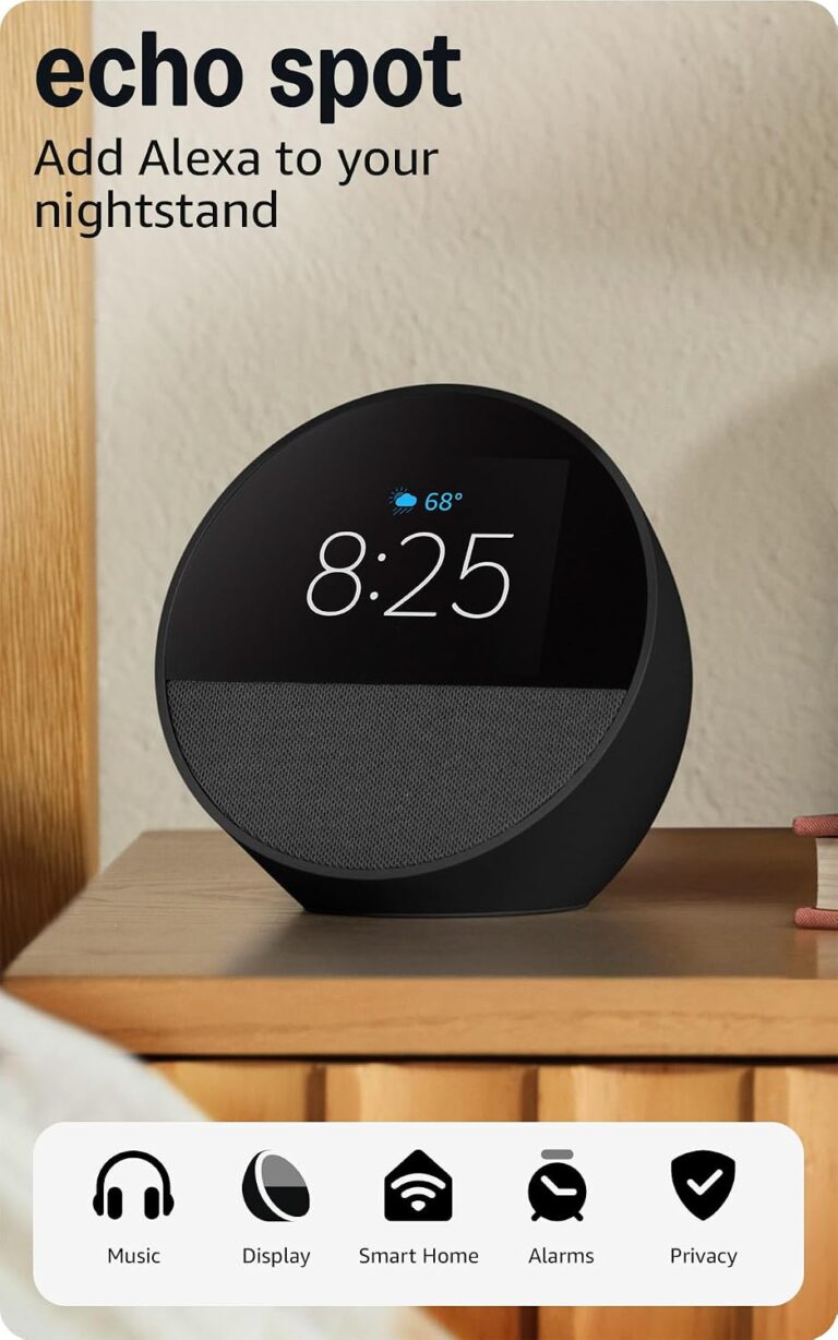Amazon Echo Spot (newest model), Great for nightstands, offi: Why It’s Trending in Home Decor