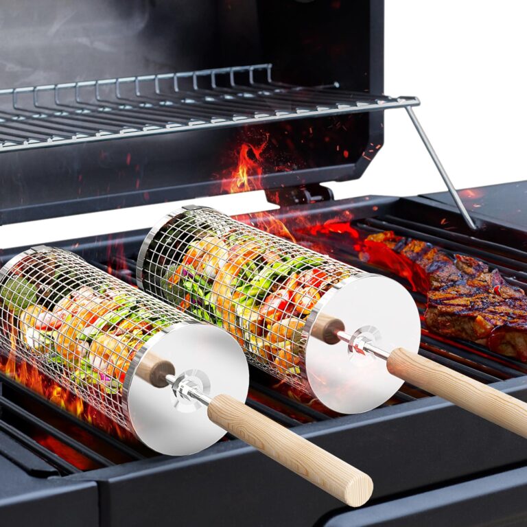 ivtivfu Rolling Grill Basket, Removable Wooden Handle, 304 S: Why It’s Trending in Garden & Outdoor