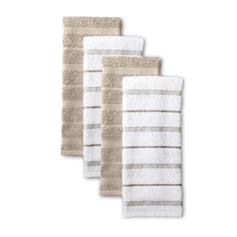 KitchenAid Albany Kitchen Towel 4-Pack Set, Milkshake Tan/Wh: Why It’s Trending in Kitchen Essentials