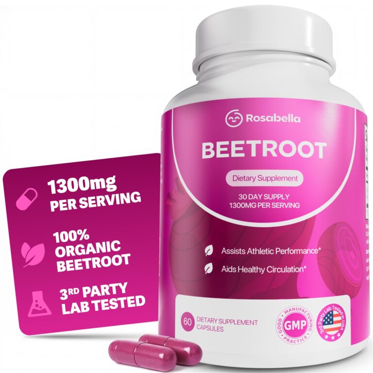 Rosabella Organic Beet Root Capsules – 1300mg Beet Root Powd: Why It’s Trending in Health & Wellness (Vitamins & Supplements)