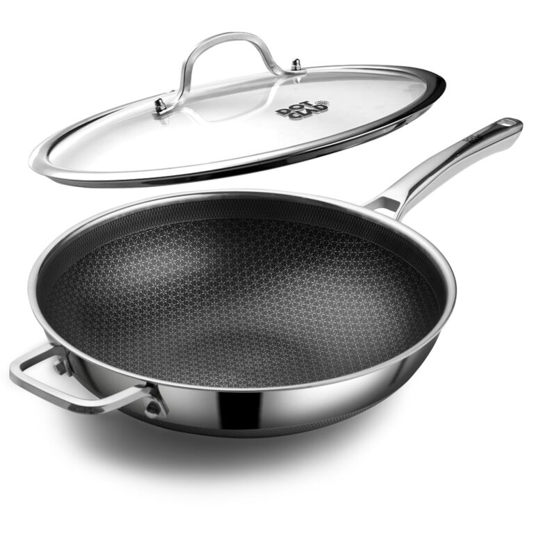 DOTCLAD Wok pan,Hybrid 12 inch Wok with Lid, PFOA Free Cookw: Why It’s Trending in Organization (Kitchen Storage & Organization)