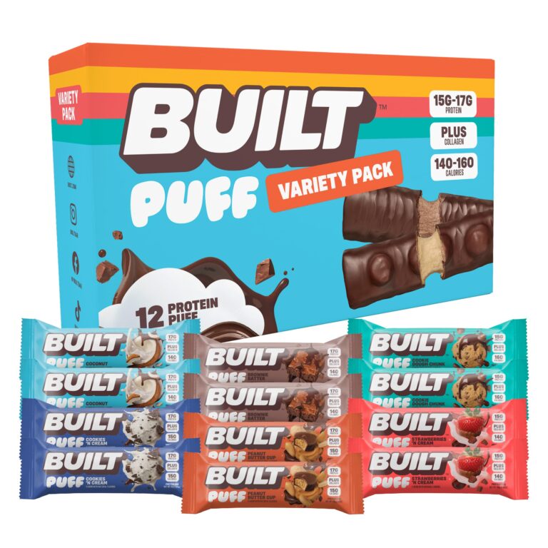 BUILT Bar Puff Protein Bars – Variety Pack – 15-17g Protein : Why It’s Trending in Health & Wellness (Vitamins & Supplements)