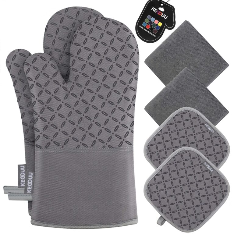 KEGOUU Oven Mitts and Pot Holders 6pcs Set, Kitchen Oven Glo: Why It’s Trending in Kitchen Essentials