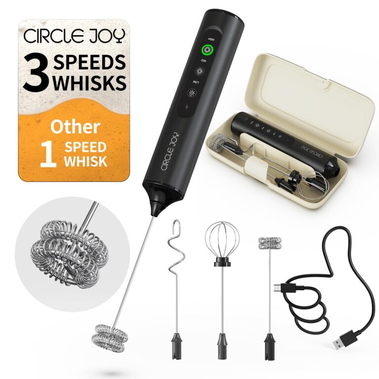 CIRCLE JOY Rechargeable Handheld Milk Frother Wand with 3 Va: Why It’s Trending in Kitchen Essentials