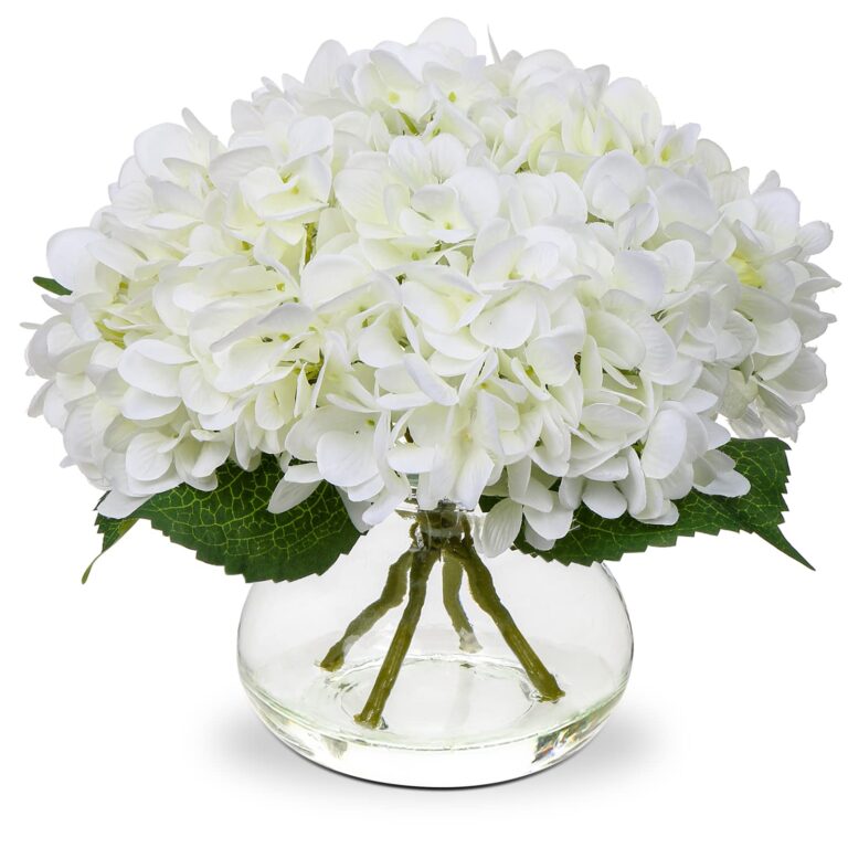 Hollyone Hydrangea Artificial Flowers with Vase White Silk F: Why It’s Trending in Home Decor