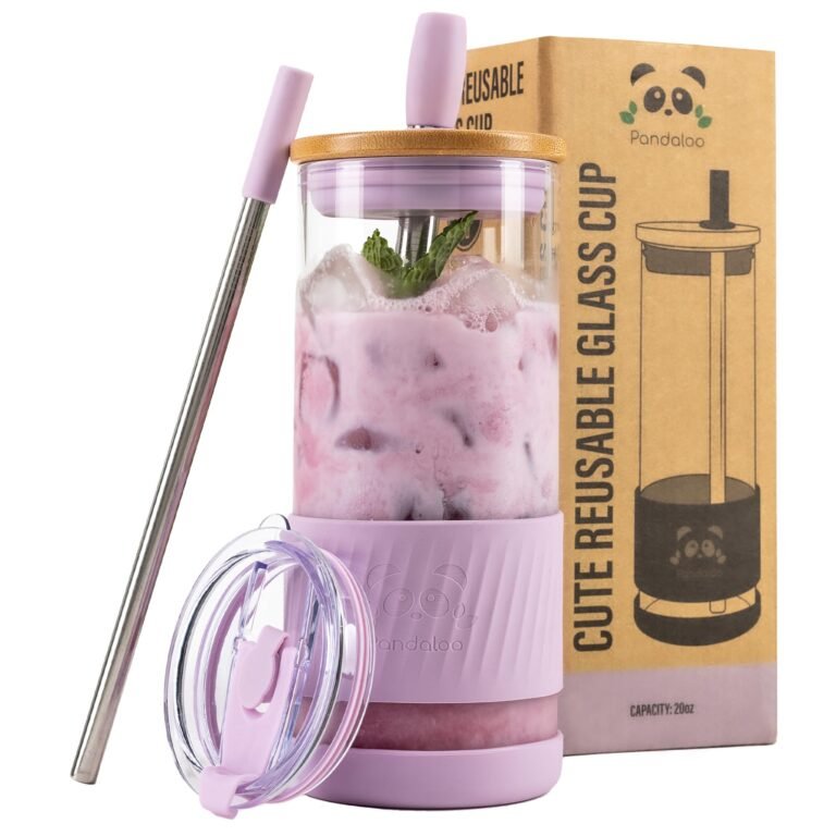 Pandaloo® Glass Cups With Lids and Straws -20 Fl Oz- Perfect: Why It’s Trending in Kitchen Essentials