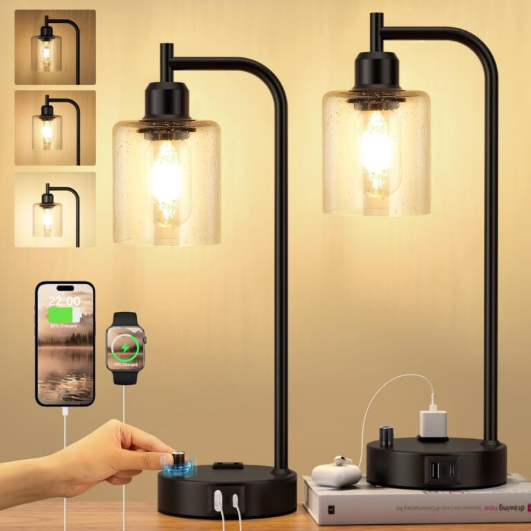 Industrial Bedside Lamps Set of 2, Fully Dimmable Desk Lamps: Why It’s Trending in Home Decor