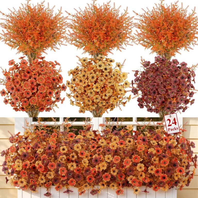 SHareconn 24Pcs Artificial Fall Flowers UV Resistant Fake Mu: Why It’s Trending in Home Decor