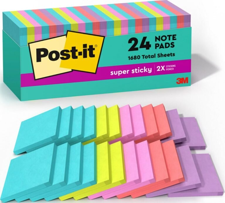 Post-it Super Sticky Notes, 24 Sticky Note Pads, 3 x 3 in., : Why It’s Trending in Office & Planning (Planners & Calendars)