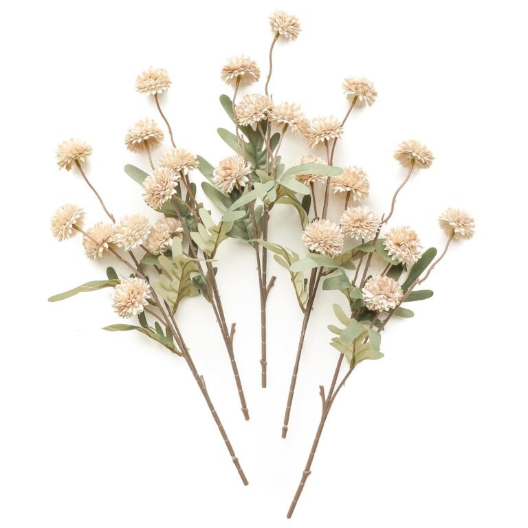 Floroom 5pcs Beige Faux Silk Mums Artificial Flowers, Bulk F: Why It’s Trending in Home Decor