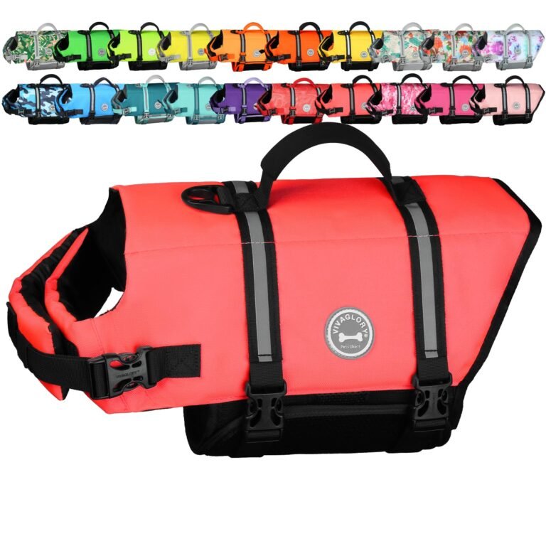 VIVAGLORY Dog Life Vest Rip Stop Dog Swim Vest, L, Bright Pi: Why It’s Trending in Pet Finds