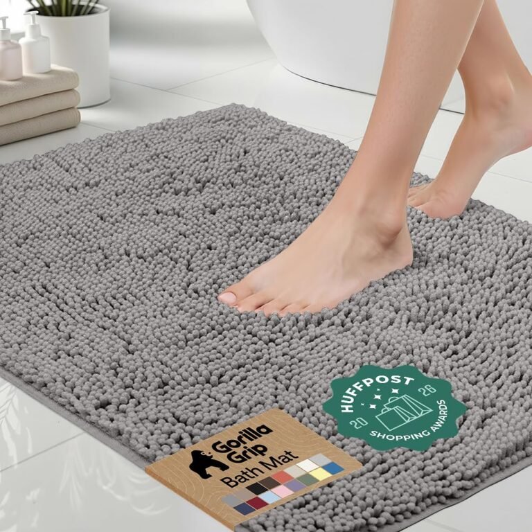 GORILLA GRIP Bath Rug Mat, Thick Soft Absorbent Chenille, Qu: Why It’s Trending in Home Decor