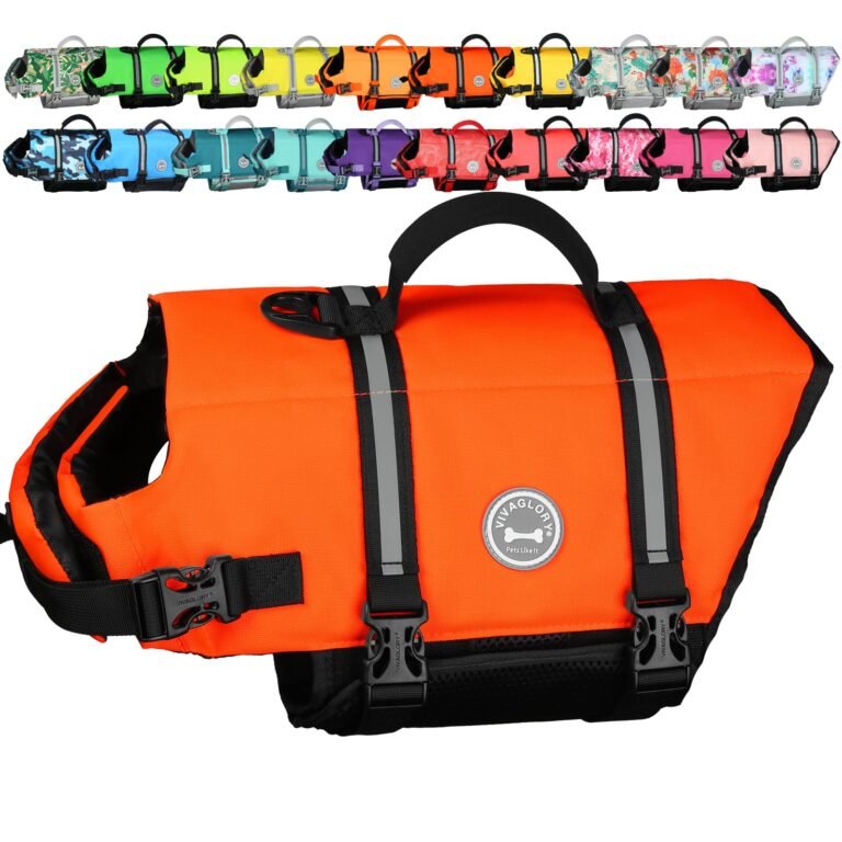 VIVAGLORY Dog Life Vest Rip Stop Dog Swim Vest, L, Bright Or: Why It’s Trending in Pet Finds