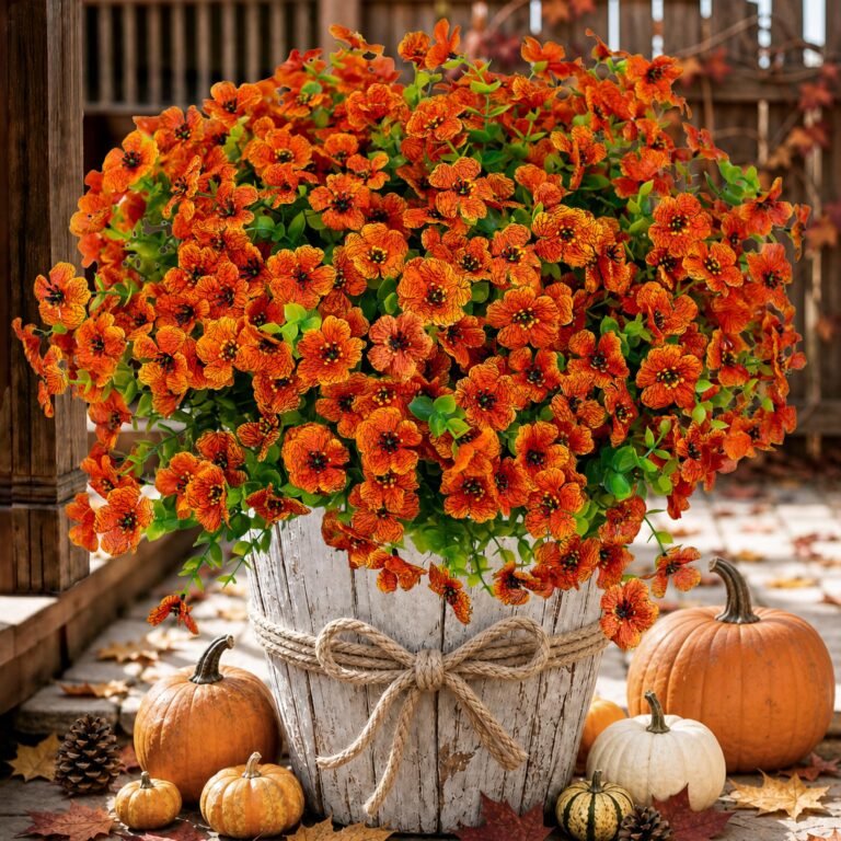 AXYLEX Artificial Mums for Outdoors Fake Fall Flowers Red Or: Why It’s Trending in Home Decor