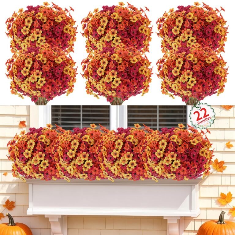 Powbrace 22 Pack Artificial Fall Flowers Mums for Outdoor In: Why It’s Trending in Home Decor
