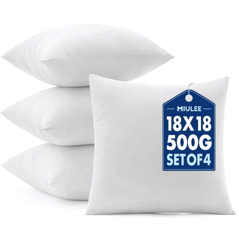 MIULEE 18×18 Pillow Inserts 4 Pack, 100% Virgin Fiber Fillin: Why It’s Trending in Home Decor