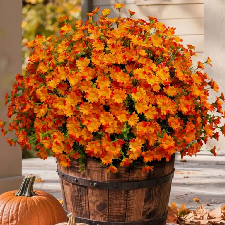 alyptus 8 Bundles Artificial Flowers for Outdoors Faux Mums : Why It’s Trending in Home Decor