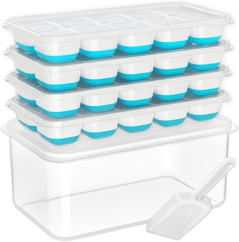 DOQAUS Ice Cube Tray with Lid and Bin – 4 Pack Silicone Ice : Why It’s Trending in Kitchen Essentials